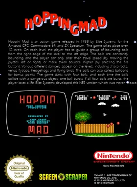 Hoppin' Mad (USA) (Proto) box cover back